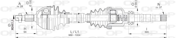 OPEN PARTS kardaninis velenas DRS6398.00